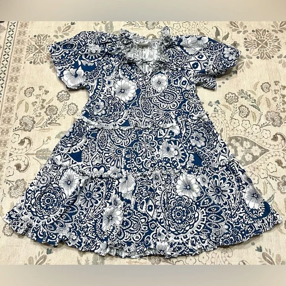 Hyacinth House Blue & White Floral Thea Mini Dress XXS - Picture 5 of 9